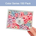 thumbnail image 4 of Laklulu 150 lazos para el pelo de bebé, lazos para el pelo de algodón sin costuras para niñas y niños, elásticos pequeños y suaves multicolores para cola de caballo, 4 of 5