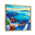 thumbnail image 3 of Designart 'Little Red Flowers With Sea View' Nautical & Coastal Framed Canvas Wall Art Print, 3 of 5