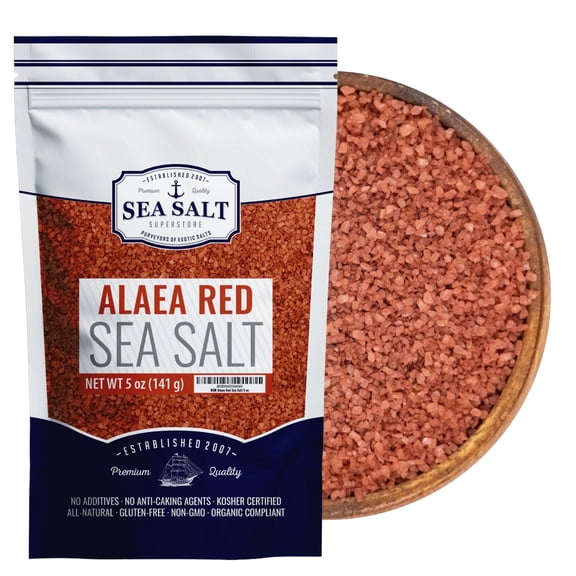 Sea Salt Superstore Alaea Red Hawaiian Sea Salt, 5 oz, Gluten-Free