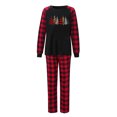 thumbnail image 2 of Odeerbi Matching Family Christmas Pajamas Sets Plaid Sleepwear Womens Xmas Plaid Print Loungewear Tops and Pants Family Clothes Sleepwear Jammies for Mom, 2 of 8
