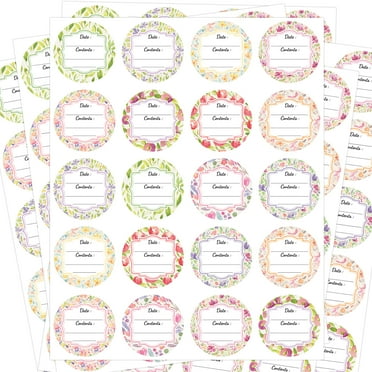 300 Waterproof Canning Labels for Jar Food Labels Round for Food Container Spice Jar Lids Canister Food Storage Canning Supplies 2 Inch