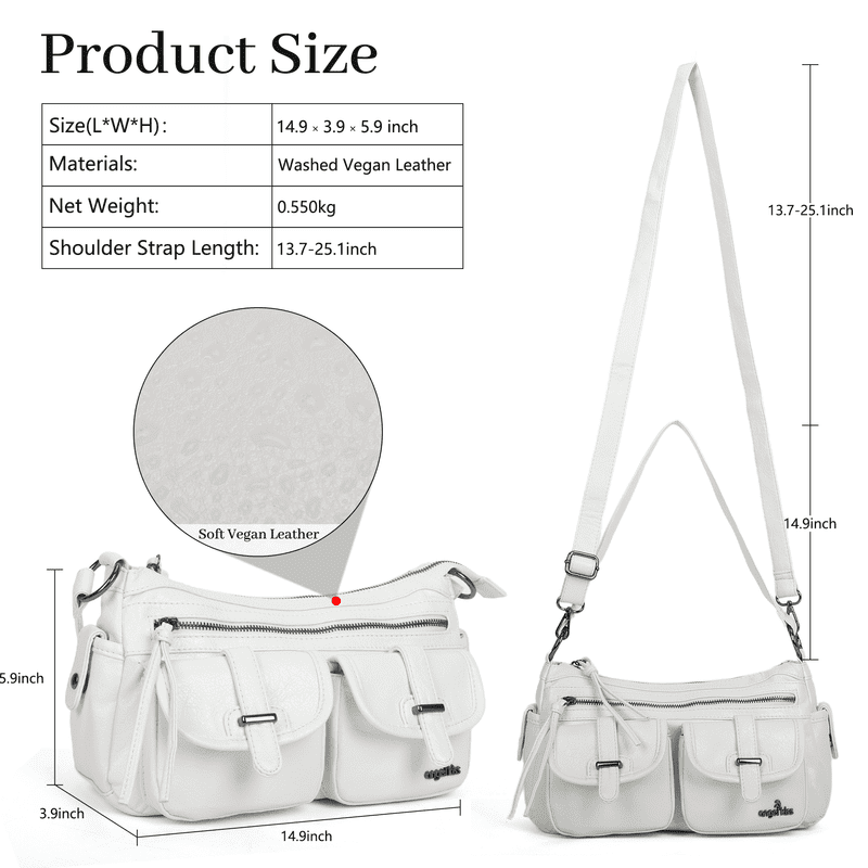 Angel Kiss Hobo Purses for Women Crossbody Shoulder Bag Ladies Multi Pocket Handbags Satchel Purse for Womens