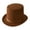 Brown childrens mod, variant on Adults Kids Prom Party Magician Hat Carnival Derby Hat Halloween Flat Top Cap