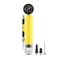 CSChome Durable Basketball Pump Mini Basketball Inflator Pressure Gauge Dual Action Ball Pump Soccer Football Air Inflator