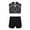 A Black, variant on Aislor Kids Girls Dance Swim Training Tankini Floral Lace Crop Top with Shorts Sports Gymnastic Ballet Leotard Dress