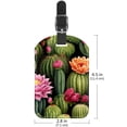 thumbnail image 6 of Square 2Pack PU Leather Cactus Cruise Luggage Tag with Privacy Cover and Name ID Tag for Travel Handbags Backpacks Luggage Tags, 6 of 6