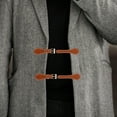 thumbnail image 2 of 2pcs Pu Leather Toggle Buttons For Coat Collar Closure Coat Collar Buttons Toggle Buttons Cardigan Buckle= Clothes Closure Buttons Coat Buttons, 2 of 9