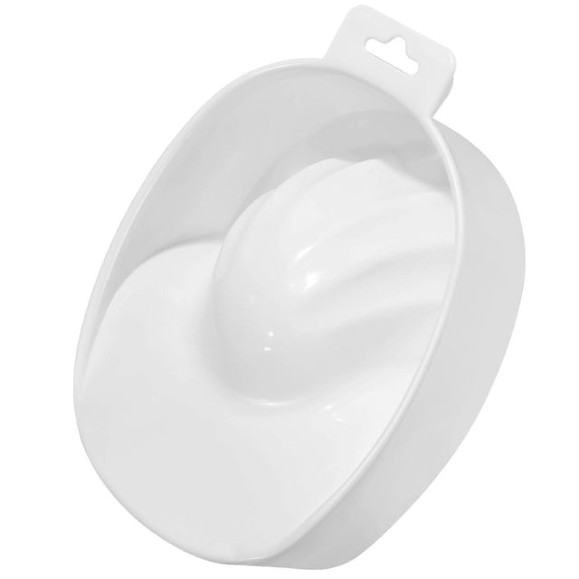 1Pc Single-layer Soaking Bowl Nail Removal Bowl Rectangular Nail Care Bowl Manicure Care Bowl (White)