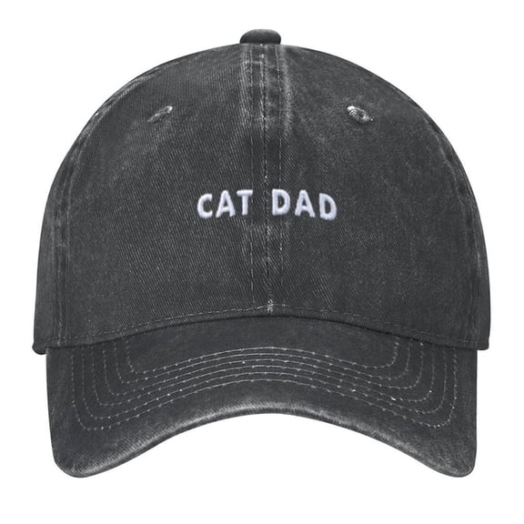 Love Cat Dad Print Vintage Wash Dad Hat Adjustable Curved Brim Baseball Cap,Made In USA,Casual Outdoor Sports Fishing Cap for Men and Women
