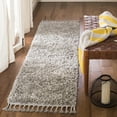 thumbnail image 2 of SAFAVIEH Pro Lux Emmeline Geometric Shag Runner Rug, Grey/Cream, 2'6" x 10', 2 of 7