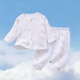 thumbnail image 2 of Organic Cotton Baby Long Sleeve Pajama Sets, Toddler Boy Girl 2 Piece Sleepwear,machine‑washable 6-12 Months 12-24 Months 2t 3t 4t 5t 6t 7t 8t 9t Children 4-5 Years, 2 of 5