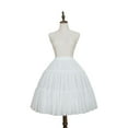 thumbnail image 3 of RUTAYY Women Knee Length Chiffon Half Skirt Wedding Dress With Solid Color Smocked Boho Pleated Skirts, 3 of 5