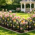 thumbnail image 6 of Summercome Butterfly Decorative Garden Fence, 16.5''H x 11.8''W Animal Barrier Border Butterfly Flower Design Metal Arch Garden Fence Border for Spring Outdoor Patio Yard Landscape Decoration, 6 of 6