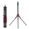 thumbnail image 1 of Graflsoa Trépied Portable en Alliage d'Aluminium Rouge avec 3 Sections Réglables, Hauteur Max 189cm, Capacité de Charge 5kg, Compatible avec Boîtes Souples et Lampes de Poche, 1 of 7