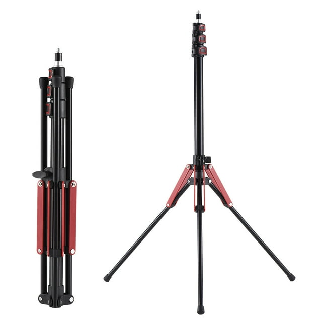 Support Trépied Réglable 189 Cm/74,4 Po pour Lumière Vidéo, Matériau en Alliage d'Aluminium