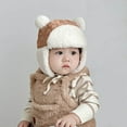 thumbnail image 5 of HAiming Kids Winter Trapper Hat with Ear Flaps Winter Trooper Cap Fleece Lined Windproof Cap with Cute Pompom, 5 of 6