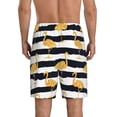 thumbnail image 3 of Bixox Men's Gold Flamingo printed lightweight casual shorts, soft sleep shorts with pockets., 3 of 7