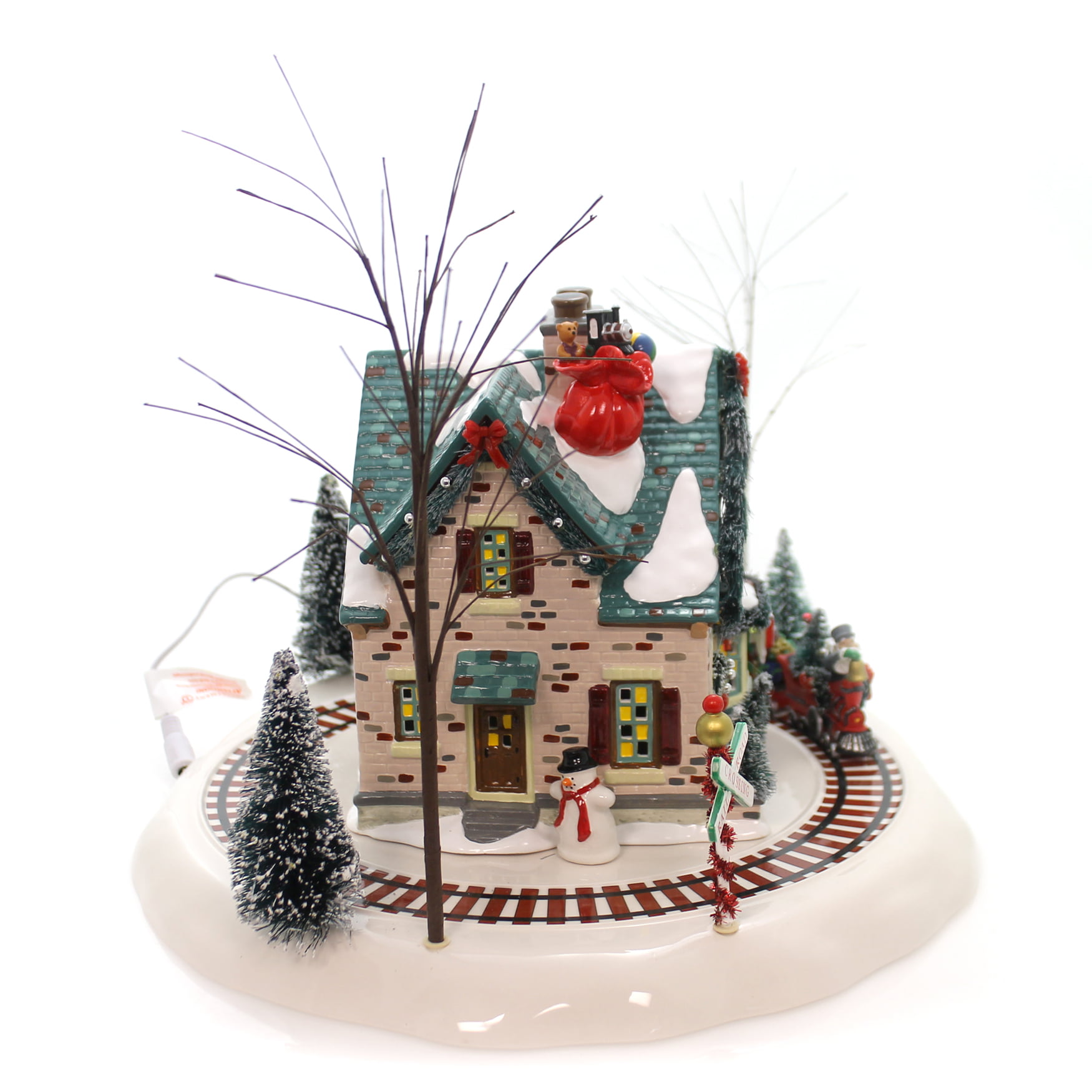 Details about   Rare Christmas Village Accessory Ice Cycles Vintage Santas Best House Roof Snow 