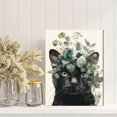 thumbnail image 2 of Qisvanset Black Cat Floral Wreath Canvas Print 15.75x11.81 Inches, 2 of 8
