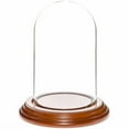 thumbnail image 2 of Plymor 3" x 5" Glass Display Dome Cloche (Walnut Veneer Base), 2 of 3