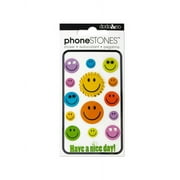 Smiley Faces Phone Stones Stickers, 24 Count