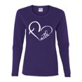 thumbnail image 2 of Wild Bobby Heart Made Of Faith Inspirational/Christian Women Graphic Long Sleeve Tee, Purple, Medium, 2 of 5
