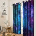 thumbnail image 4 of Galaxy Blackout Curtains Outer Space Nebula Universe Starry Sky Stars Decor for Home Bedroom Living Room Grommet Window Drapes 2 Panel Set, 52"x84", 4 of 6
