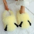 thumbnail image 2 of Cute Fuzzy Slippers for Women Indoor Outdoor Memory Foam House Shoes Furry Soft Warm Cozy Bedroom Foot Slip on, 2 of 7