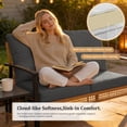thumbnail image 4 of Deersky 4 Pieces Outdoor Patio Furniture Set with 2 All-Weather Wicker Rocking Chairs, Loveseat and Coffee Table, Easy Assembly for Balcony, Porch, Backyard, 4 of 9