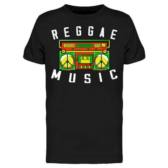 Reggae Music Peace Boombox Tee Men's -Image by Shutterstock