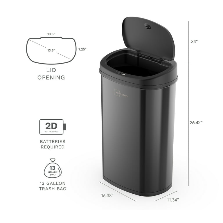 Motion Sensor Trash Can, Kitchen Trash Can 13 Gallon