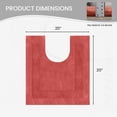 thumbnail image 3 of Home Weavers 100% Cotton Contour Rug Toilet Mat, Soft & Absorbent Bathroom Contour Mat, Washable Bath Contour Rug, 20"x20", Coral, 3 of 10