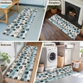 thumbnail image 5 of Dog Paw Washable Area Rug 2x6 Blue Wood Grain Farmhouse Vintage Board Low-Profile Area Rugs with Non Slip Backing Indoor Floor Carpet for Entrance Living Room Bedroom Home Office, 5 of 9