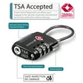 Fosmon TSA Accepted Cable Luggage Locks, (4 Pack) Resettable Easy to