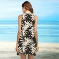 thumbnail image 5 of Beach Dress for Women Summer Sleeveless Palm Tree Print Casual Mini Dress Flowy Tank Sundress with Pockets, 5 of 8