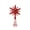 Red, variant on KUMHONW Metal Snowflake Tree Topper Glitter Tree Topper 8.34 Inch,Christmas Tree Top Five Pointed Star Hollowed Ornament Christmas Decoration Silver