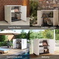 thumbnail image 3 of Indoor/Outdoor Storage Cabinet Waterproof, 34"x15" " Plastic Outdoor Storage Box for Garden Balcony Bathroom, All Weather Outdoor Storage Clearance, DIY Usage, with 1 Shelf, 3 of 7