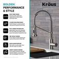 thumbnail image 4 of KRAUS Spot Free Bolden™ 18-Inch Commercial Kitchen Faucet with Dual Function Pull-Down Sprayhead in All-Brite™ Stainless Steel Finish, 4 of 12