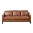 thumbnail image 2 of Serta Hemsworth Mid-Century Modern Style Sofa, Brown Faux Leather, 2 of 5