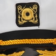 thumbnail image 4 of Yacht Captain Hat With Scrambled Eggs Costume White Cap Sailor Gilligan's Island, 4 of 5