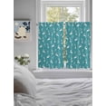 thumbnail image 3 of Teal Spring Easter Living Room Curtains 2 Panel, Cute Bunny Botanical Cafe Window Treatment, Farmhouse Bedroom Bathroom Kitchen Curtains Drapes 104"x54", 3 of 6