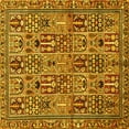 thumbnail image 1 of Ahgly Company Machine Washable Indoor Square Persian Yellow Traditional Area Rugs, 5' Square, 1 of 4