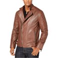 thumbnail image 1 of I.N.C Mens Harrison Motorcycle Jacket, Brown, XX-Large, 1 of 1
