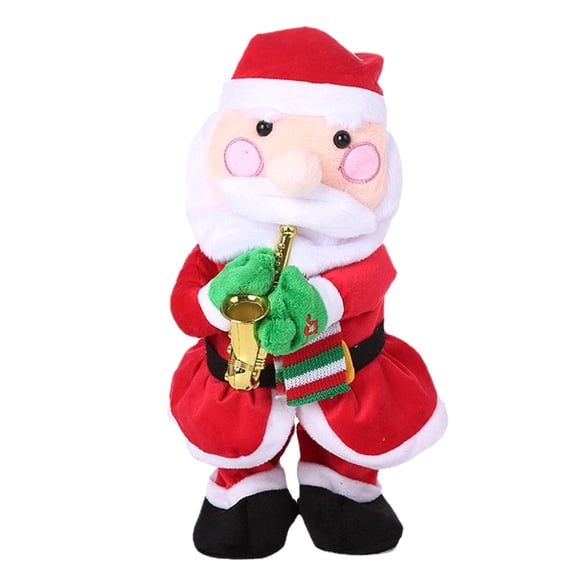 Jindong and Wiggle Christmas Santa Christmas Singing and Dancing Stuffed Animals Can Sing 8 Songs Christmas Gifts for Children