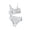 d-White, variant on ibiyuan Toddler Swimsuit Girl 3t ,2 Piece Adjustable Straps Bathing Suit Cut Out Tankini Padded Allover Printed Swimwear for Teens,3-4 Years
