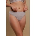 thumbnail image 3 of Women's Cottonique W22205 Latex Free Organic Cotton Low Rise Panty - 2 Pack (Melange Brown 7), 3 of 5