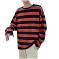 thumbnail image 3 of Wyobmus Mens Fitness Shirt Long Sleeve Crewneck Sports T-Shirt Casual Home Wear Pajama Tops Orange, 3 of 3