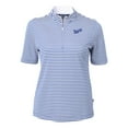 thumbnail image 2 of Women's Cutter & Buck Royal/White Kansas City Royals  Virtue Eco Pique Stripe Recycled Tri-Blend Quarter-Zip Top, 2 of 3