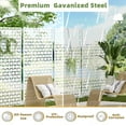 thumbnail image 6 of MAYEERTY 72*47" Outdoor White Metal Privacy Panel Screen for Patio, Coin Pattern, 6 of 8
