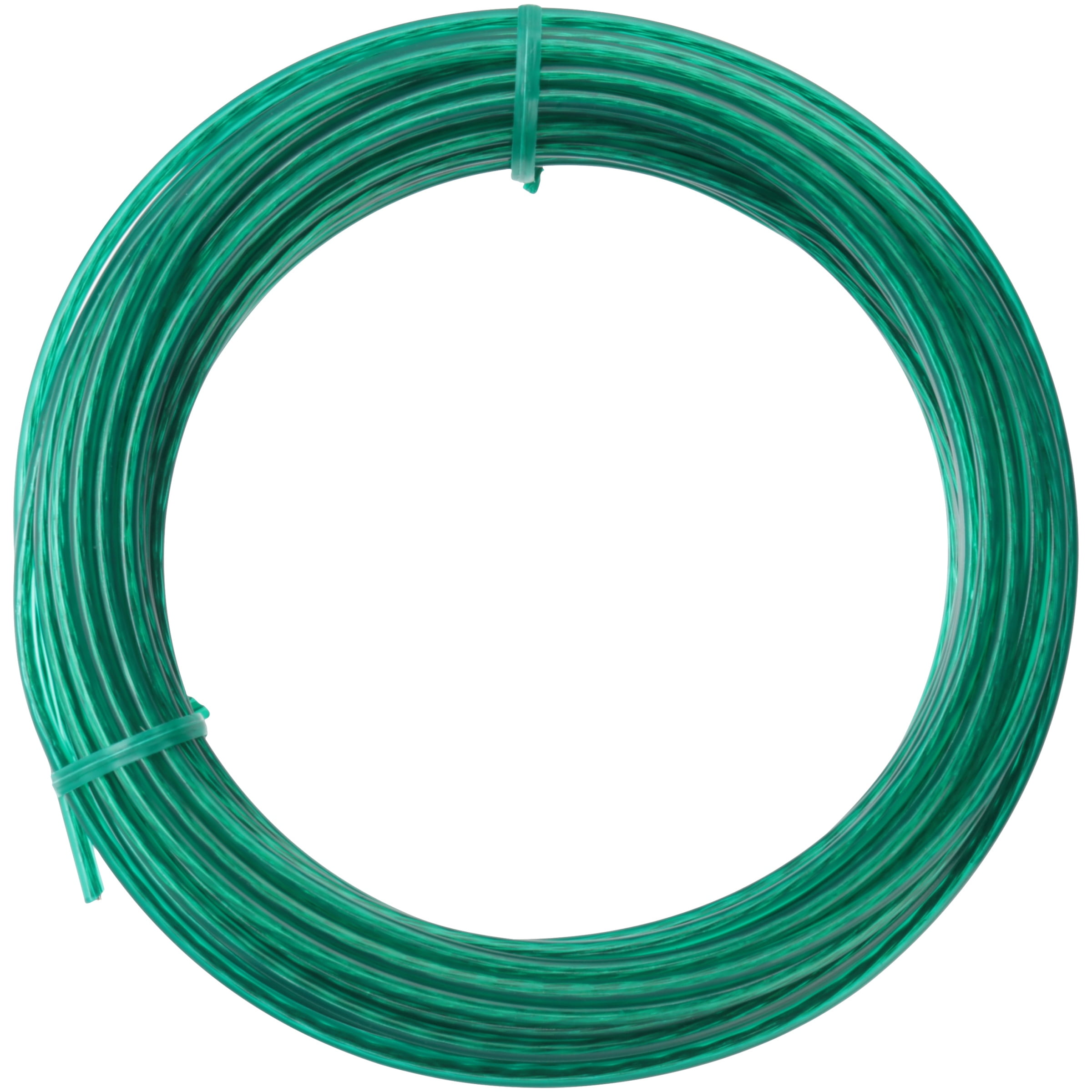 Green Plastic Coated Washing Line 14.5 Metres Durable Wire Centred Clothesline 